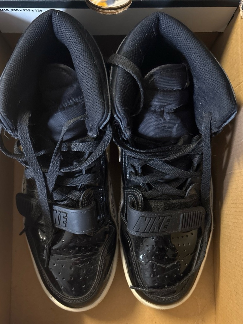 Nike Men's Black High-Top Sneakers with Strap